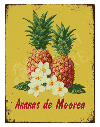 Plaque en Métal, Ananas de...