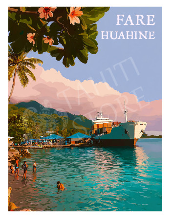 Plaque en Métal, Huahine