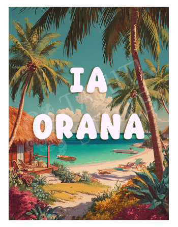 Plaque en métal, IA ORANA