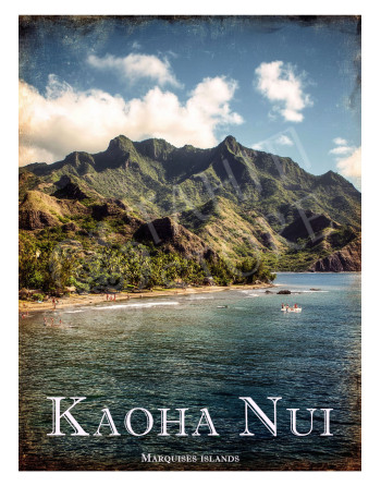 Plaque en métal, KAOHA NUI