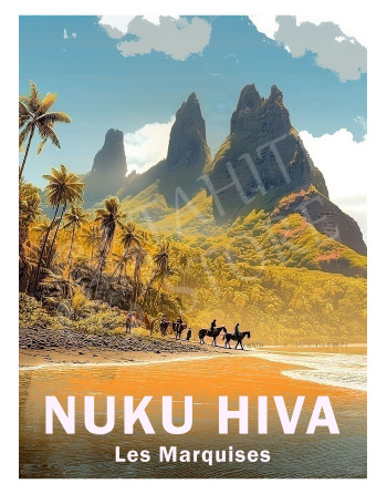 Plaque en métal, Nuku Hiva