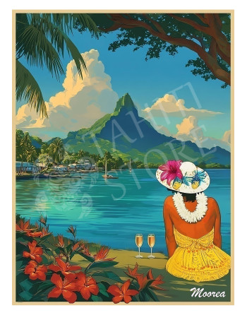 Plaque en Métal, Moorea