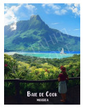 Plaque en Métal, Moorea, Baie de Cook