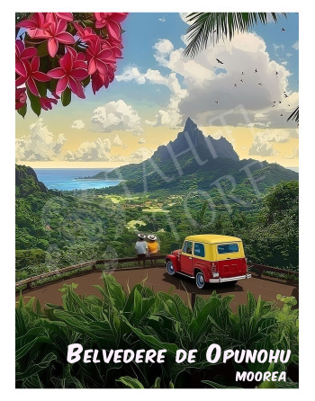 Plaque en métal, Moorea,...