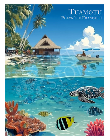 Plaque en Métal, Tuamotu