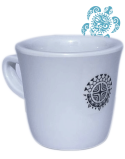 Tasse à Café Blanche, Motif Tatouage Polynésien Tatoo, 6x6cm